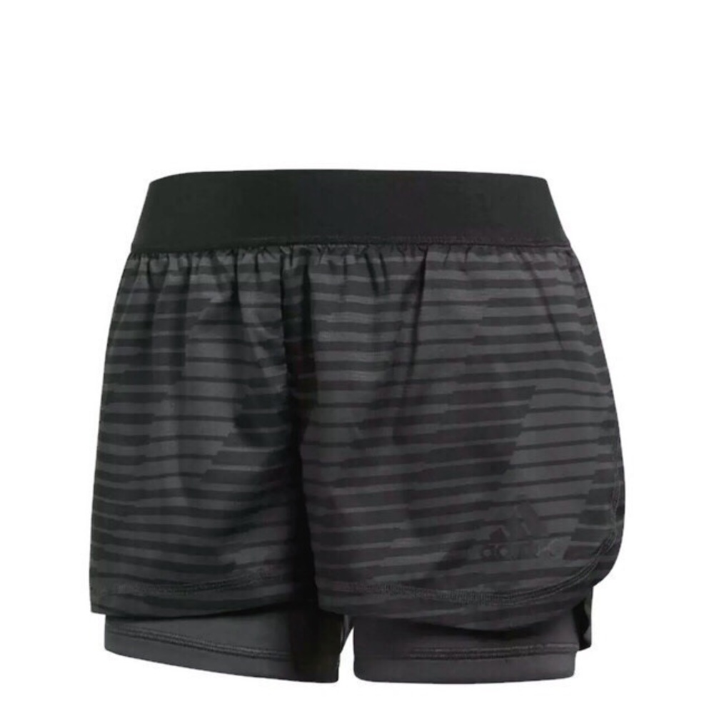 ADIDAS Climalite 2-in-1 Shorts Black Gray Size XL